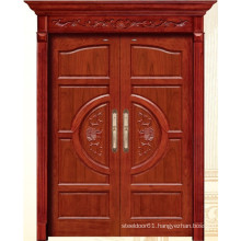 China Luxury Double Wooden Door with Carving